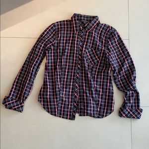 Armani Exchange Plaid Long Sleeve Shirt